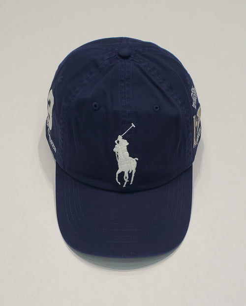 Nwt Polo Ralph Lauren Navy Big Pony # 3 Yacht Adjustable Strap Back