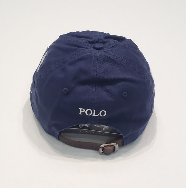 Nwt Polo Ralph Lauren Navy Big Pony # 3 Yacht Adjustable Strap Back