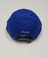 Royal blue Polo Ralph Lauren adjustable strap back hat with Ralph patch, casual men's hat with a curved brim and embroidered logo.