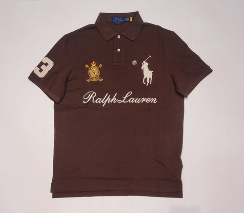 Nwt Polo Ralph Lauren Brown Big Pony Crest #3 Classic Fit Polo