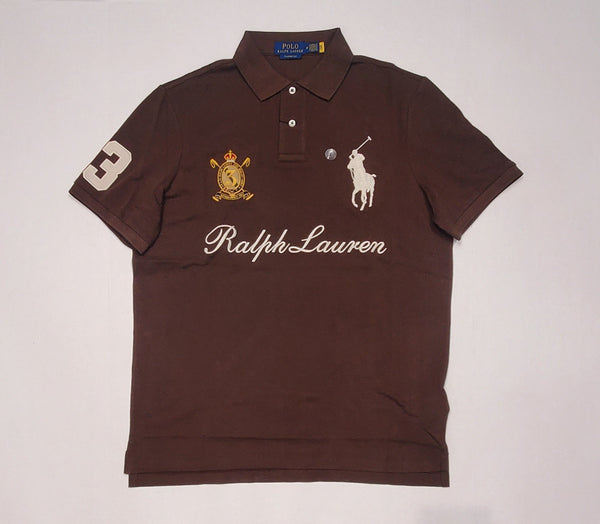 Nwt Polo Ralph Lauren Brown Big Pony Crest #3 Classic Fit Polo