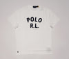 White Polo Ralph Lauren R.L. Classic Fit T-shirt, new with logo detail, laid flat showing front view and soft cotton fabric.