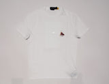 Nwt Polo Ralph Lauren White Yacht Club Teddy Bear Pocket Flag Classic Fit Tee
