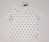 White Polo Ralph Lauren tennis short sleeve button-up shirt with allover classic fit design and subtle brand logo.