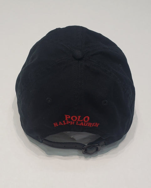 Nwt Polo Ralph Lauren Black Teddy Bear Adjustable Strap Back Hat