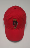 Nwt Polo Ralph Lauren Red Teddy Bear Adjustable Strap Back Hat