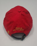 Nwt Polo Ralph Lauren Red Teddy Bear Adjustable Strap Back Hat