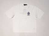 White Polo Ralph Lauren classic fit T-shirt with crest logo, featuring a comfortable crew neck and short sleeves.
