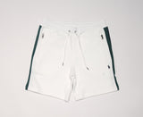 Polo Ralph Lauren white, green, and navy small pony shorts with a classic design, casual fit, and polo logo embroidery.