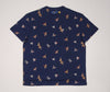 Nwt Polo Ralph Lauren Navy Mallard Duck Print Classic Fit Tee