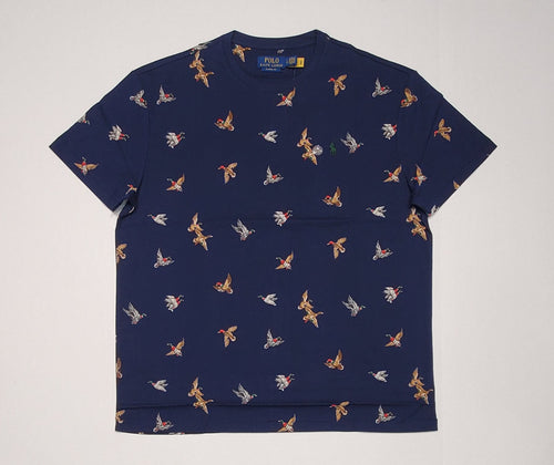 Nwt Polo Ralph Lauren Navy Mallard Duck Print Classic Fit Tee