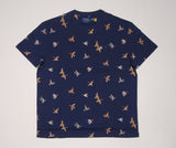 Nwt Polo Ralph Lauren Navy Mallard Duck Print Classic Fit Tee