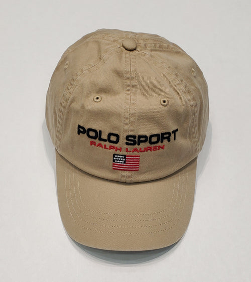 Nwt Polo Sport Spellout Khaki  Adjustable Strap Back Hat