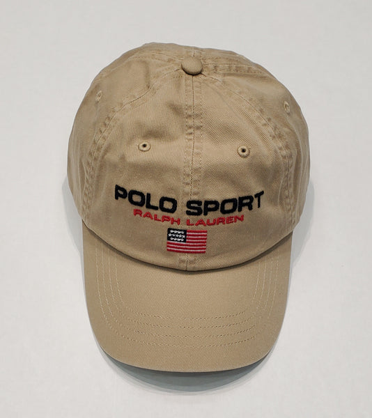 Nwt Polo Sport Spellout Khaki  Adjustable Strap Back Hat