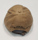Nwt Polo Ralph Lauren Khaki Hiker Teddy Bear Adjustable Strap Back Hat