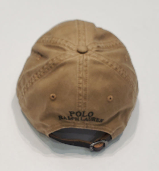 Nwt Polo Ralph Lauren Khaki Hiker Teddy Bear Adjustable Strap Back Hat