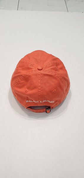 Nwt Polo Sport Spellout Orange Adjustable Strap Back Hat