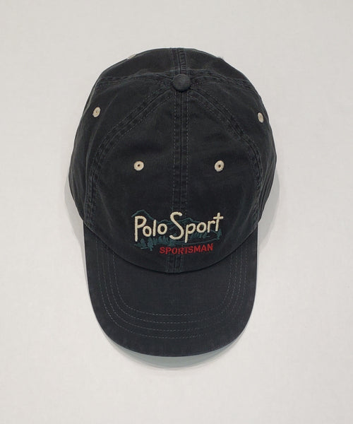 Nwt Polo Sport Black Sportsman Adjustable Hat