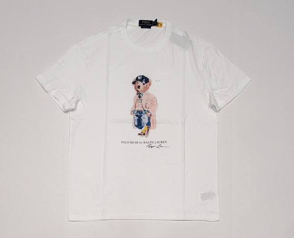 Nwt Polo Ralph Lauren White NY Preppy Teddy BEAR Classic Fit Tee