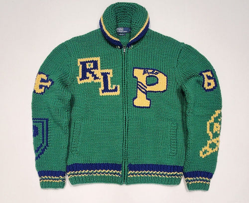 Nwt Polo Ralph Lauren Green RLP  NY 1967 Wool Zip Up Sweater