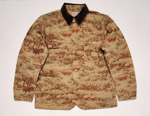Nwt Polo Ralph Lauren Village Toile Print Corduroy Collar Barn Jacket