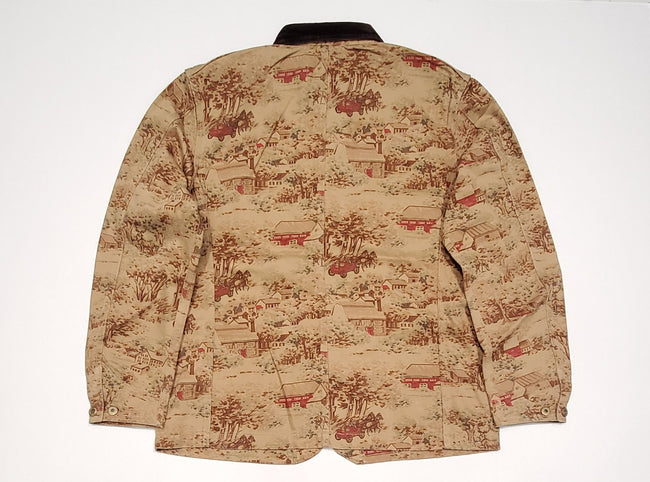 Nwt Polo Ralph Lauren Village Toile Print Corduroy Collar Barn Jacket
