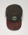 Nwt Polo Ralph Lauren Goodwood Motor Sport Cashmere-Wool  Tweed Plaid  Brown Suede Hat