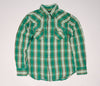 Nwt Polo Ralph Lauren Green Plaid Indian Head Button uP