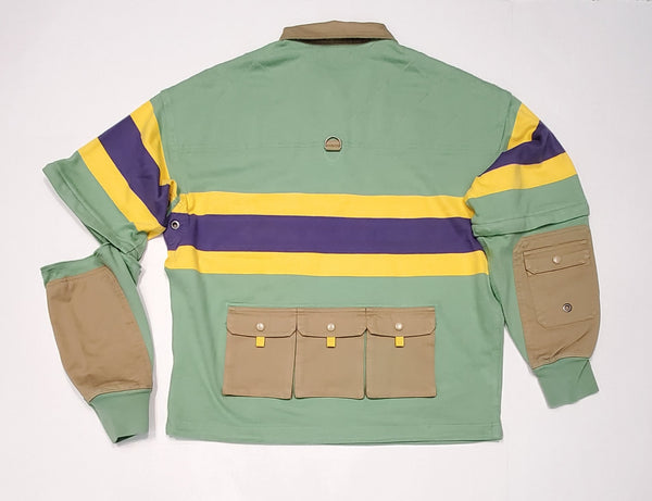 Nwt Polo Ralph Lauren Convertible Long /Short Sleeve Utility Rugby Shirt