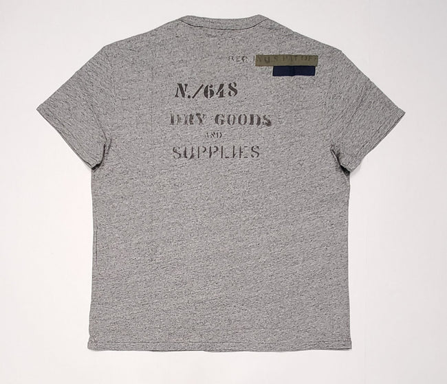 Nwt Polo Sport Grey US-67 Flag  Classic Fit Tee