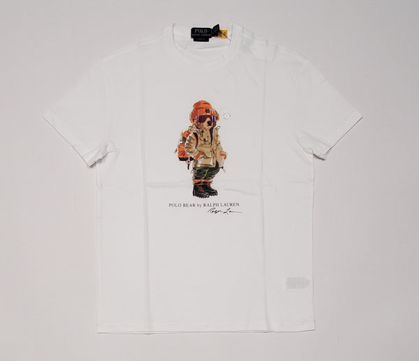 Nwt Polo Ralph Lauren White Hiker Teddy Bear Classic Fit Tee