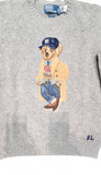 Nwt Polo Ralph Lauren Grey New York Heritage Teddy Bear Wool Sweater
