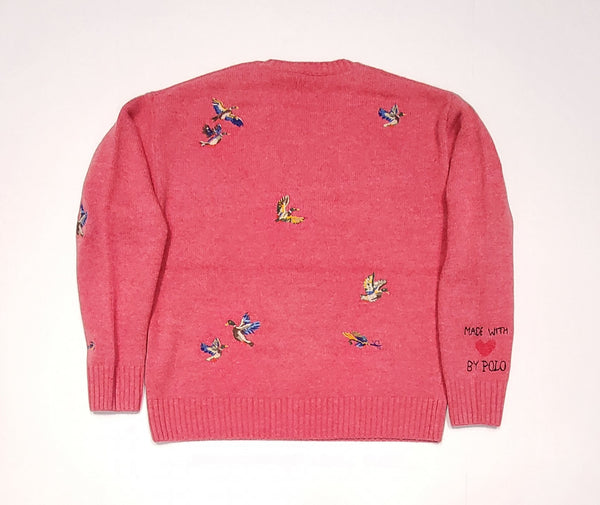 Nwt Polo Ralph Lauren Scenic Embroidered Duck Flight Relaxed Fit Wool Blend Sweater
