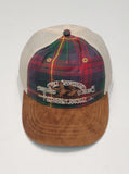 Nwt Polo Ralph Lauren Polo Sportsman Plaid Flannel Suede Bil Trucker Cap Hat