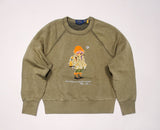 Nwt Polo Ralph Lauren Olive Hiking Teddy Bear Vintage Fit Sweatshirt