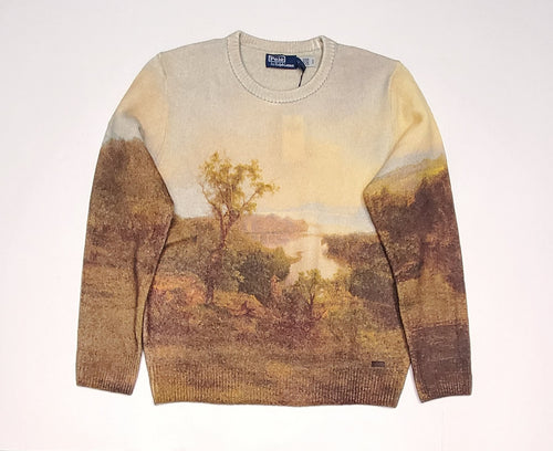 Nwt Polo Ralph Lauren Hudson River Scene Wool Blend Sweater