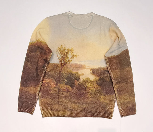 Nwt Polo Ralph Lauren Hudson River Scene Wool Blend Sweater