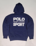 Nwt Polo Sport Navy/White Spellout Relaxed Fit Hoodie