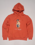 Nwt Polo Ralph Lauren Orange Hiker Teddy Bear Pullover Hoodie