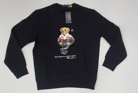 Nwt Polo Ralph Lauren Black Family Lined Fleece Teddy Bear Hoodie