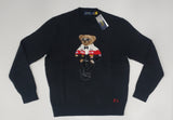Polo Ralph Lauren Black Racing Polo Teddy Bear Cotton Sweater