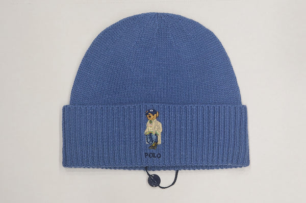 NWT Polo Ralph Lauren Blue Heritage Polo Bear Skully