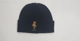 NWT Polo Ralph Lauren Black Hiker Polo Bear Skully