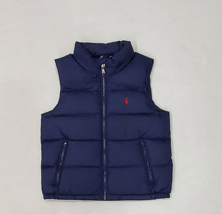 Nwt Polo Ralph Lauren Blue/Navy Small Pony Removeable Hooded Down Jacket