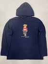 Nwt Polo Ralph Lauren Navy Mascot Teddy Bear Long Sleeve Hoodie Tee - Unique Style