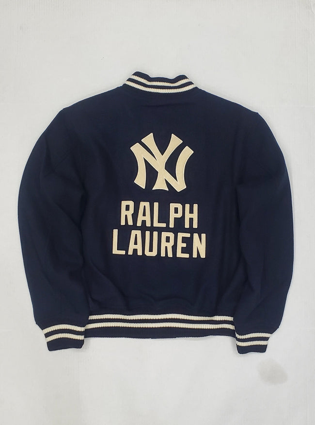 Nwt Polo Ralph Lauren Navy Yankees NY Wool Baseball Jacket