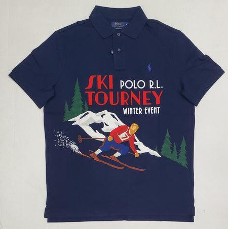 Nwt Polo Ralph Lauren Swordfish Allover Print Classic Fit Polo