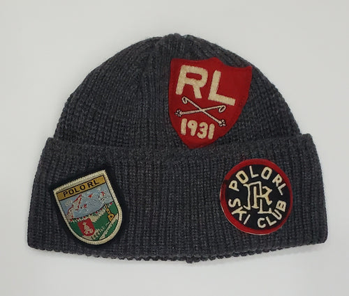 Nwt Polo Ralph Lauren Grey Ski Club RL 1931 Skully