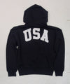 NWT Polo Ralph Lauren Black USA American Flag Patch Hoodie