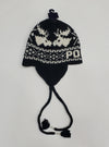 Nwt Polo Ralph Lauren Black/White Reindeer Spellout Tassel Skully